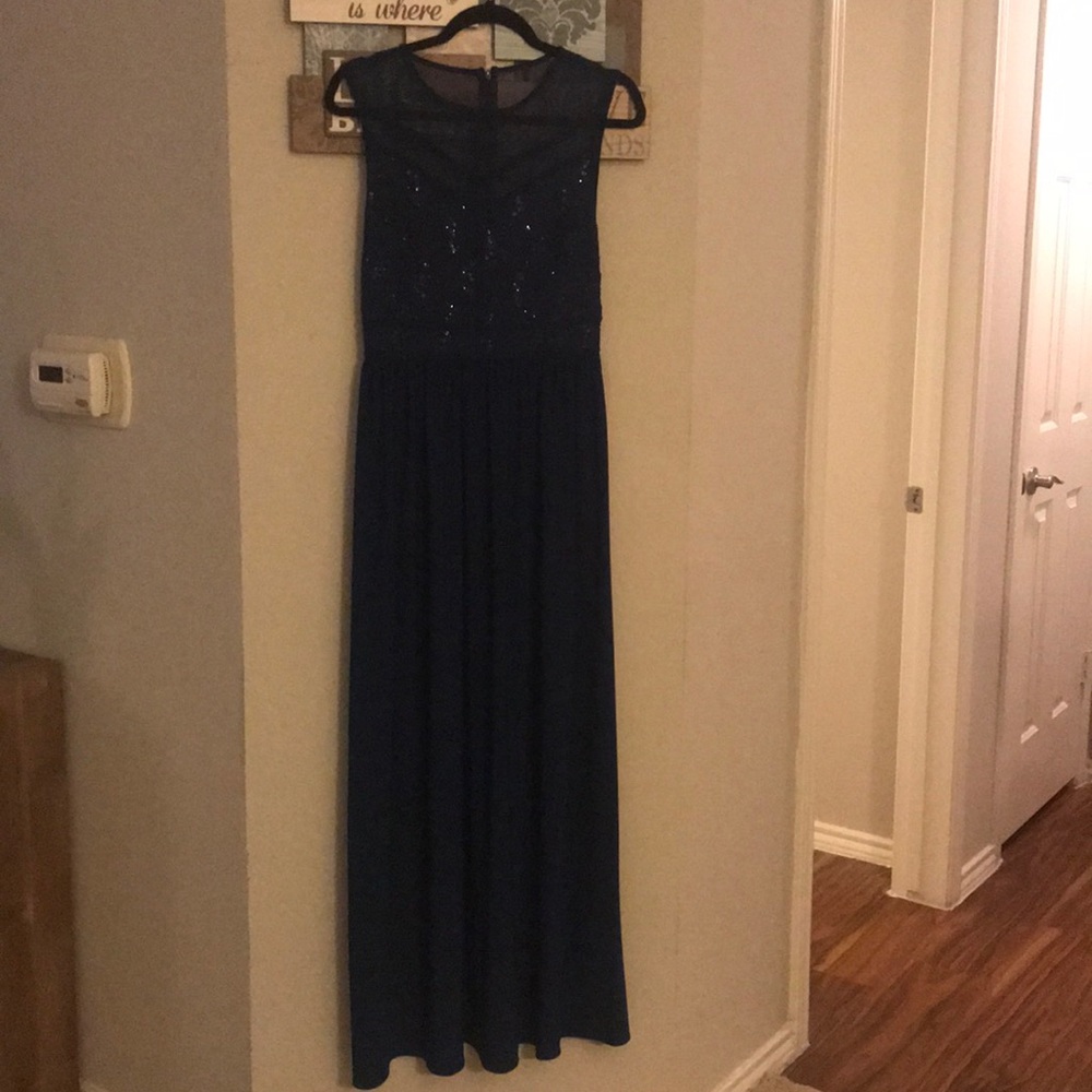 Blue navy long dress